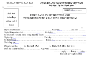 Hướng dẫn chuẩn bị hồ sơ và các bước đăng ký thi VSTEP